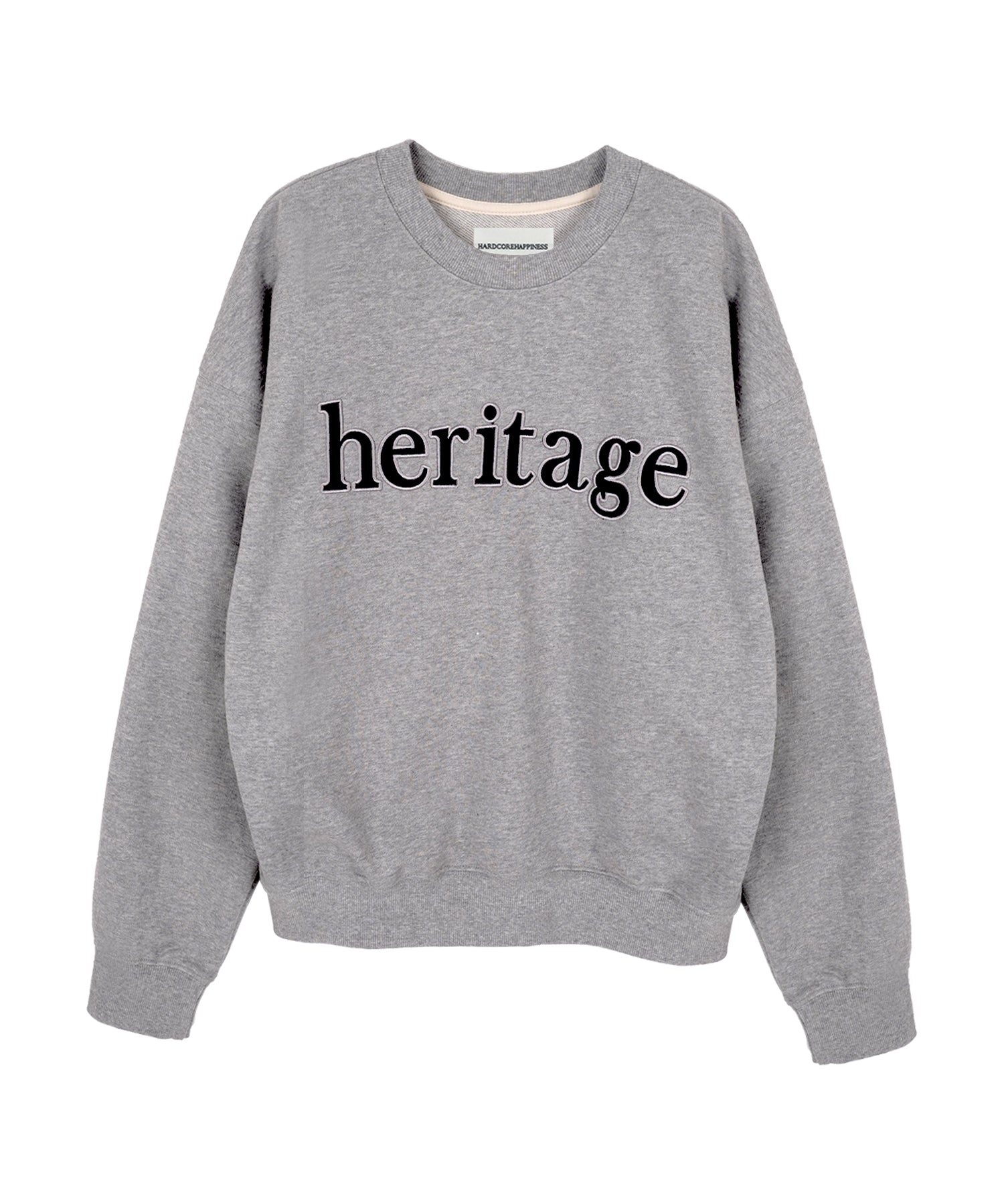 hardcore-happiness-ss-25-heritage-soft-sweatshirt-melange-gray