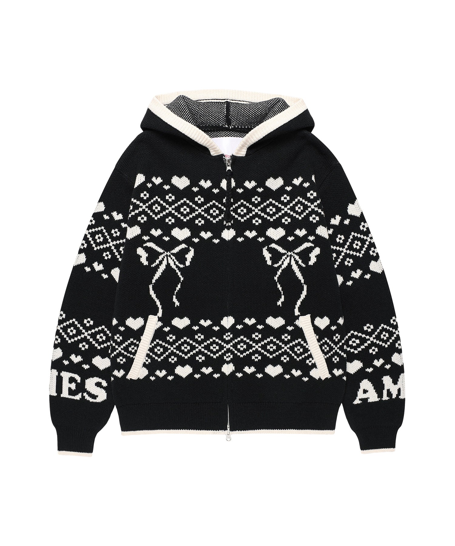 ames-worldwide-fw-25-cowichan-knit-hoodie-zip-up-black-black-s