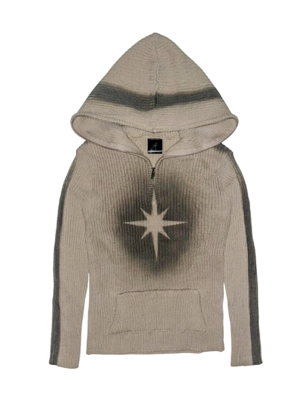 smokeastar-fw-25-sprayed-star-knit-hoodie-beige-beige-s