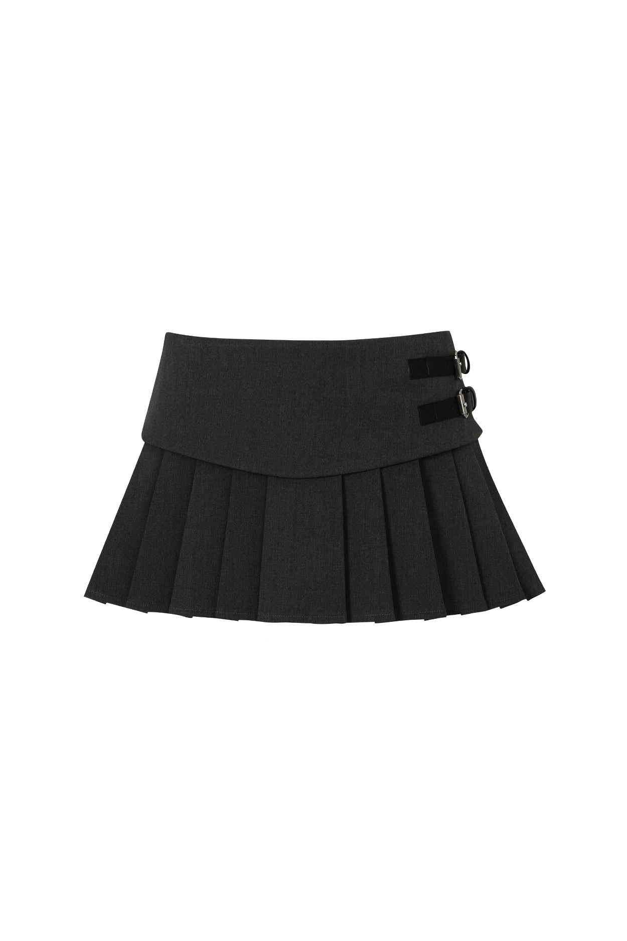 pain-or-pleasure-fw-24-charlotte-pleats-skirt-charcoal