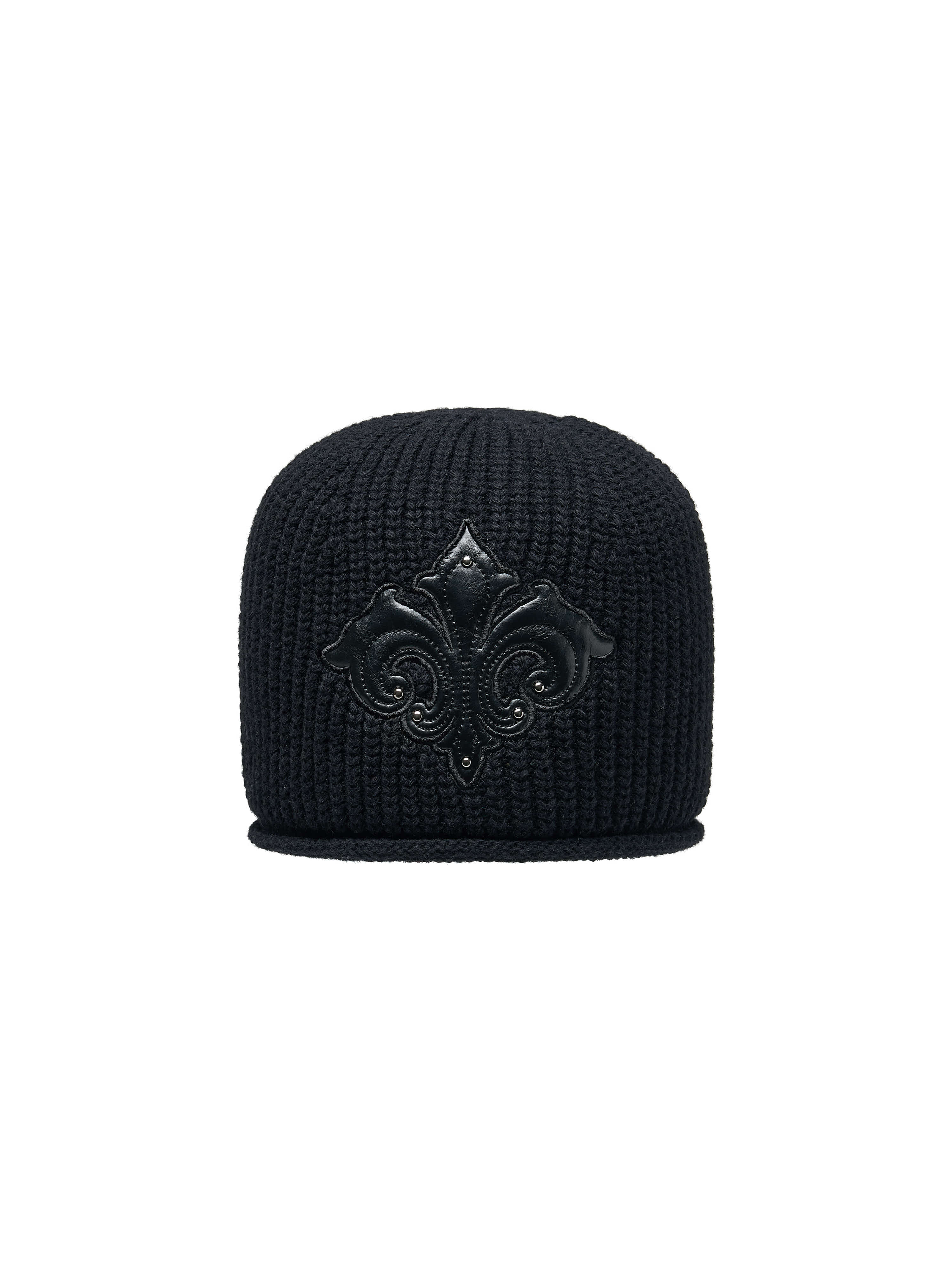 lecyto-ss-25-imperium-leather-patch-beanie-black-black-s
