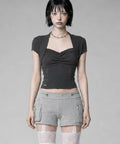 etre-au-sommet-ss-26-shirring-eyelet-bolero-top-dark-gray-dark-gray-s