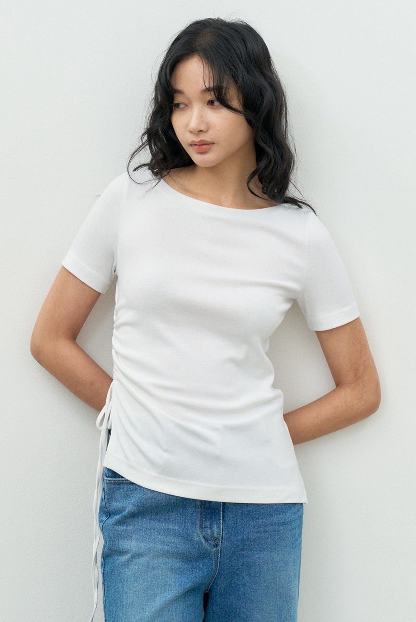 makeatoast-ss-25-boat-neck-unbalanced-shirring-tshirt-(ivory)