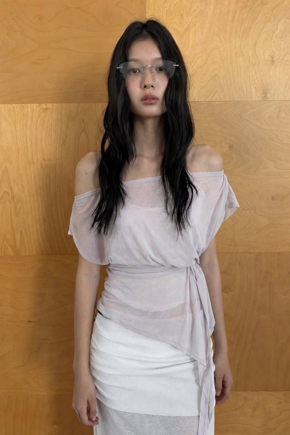kyod-ss-26-ruched-drape-top-grayish-ivory-grayish-ivory-s