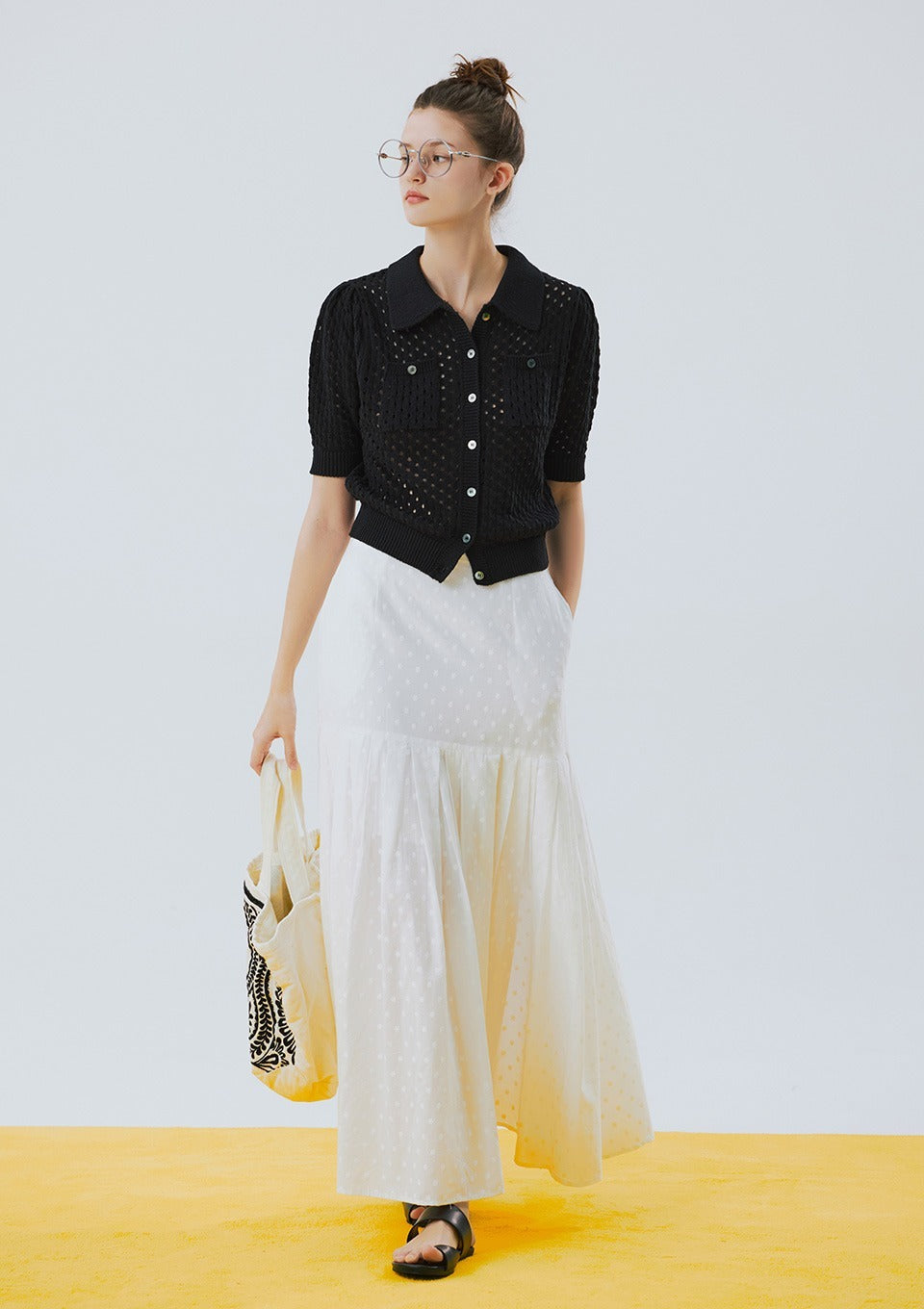 opendoorstudio-ss-25-hole-in-twide-knit-black