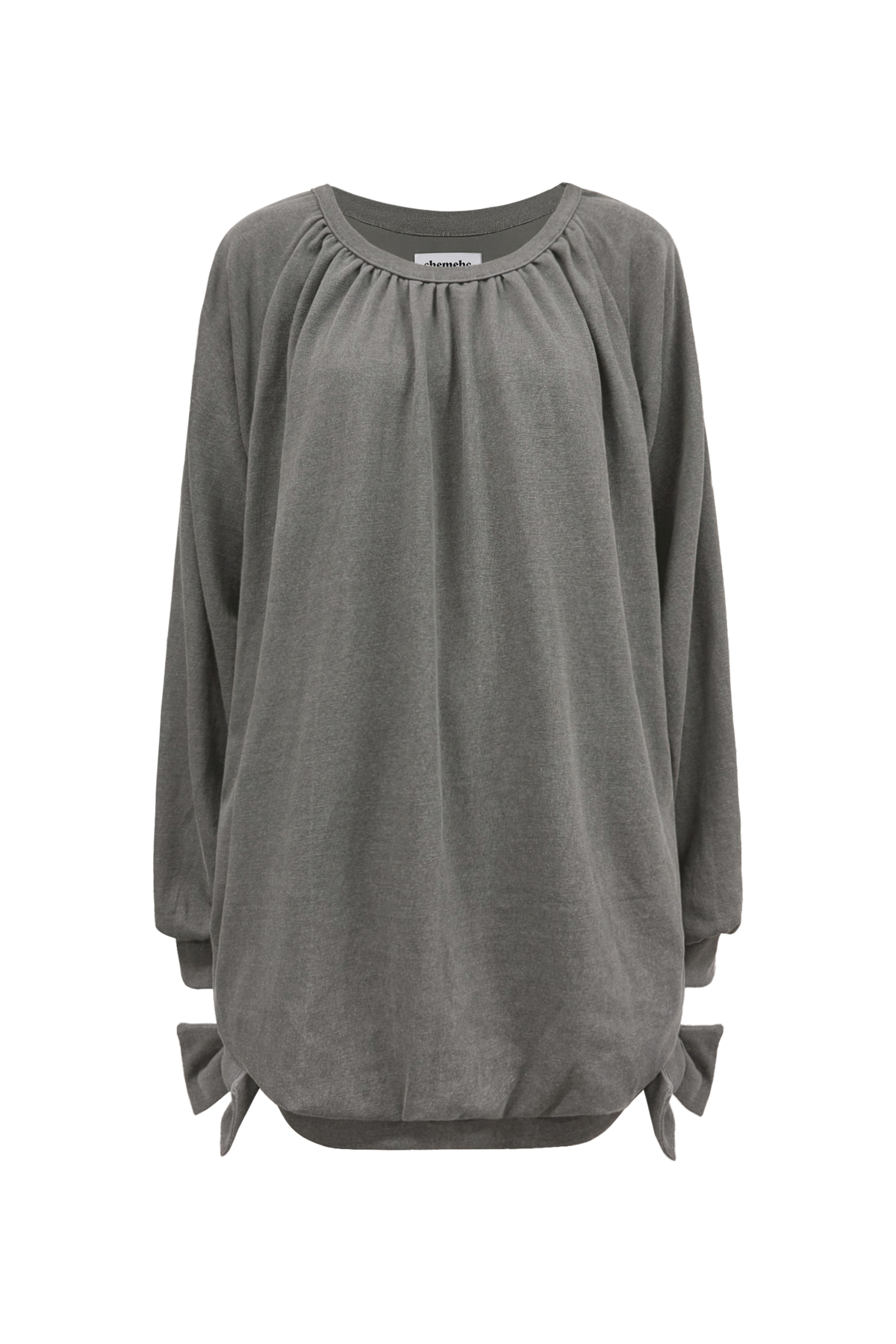 chemehc-fw-26-balloon-sweat-mini-dress-gray-gray-s