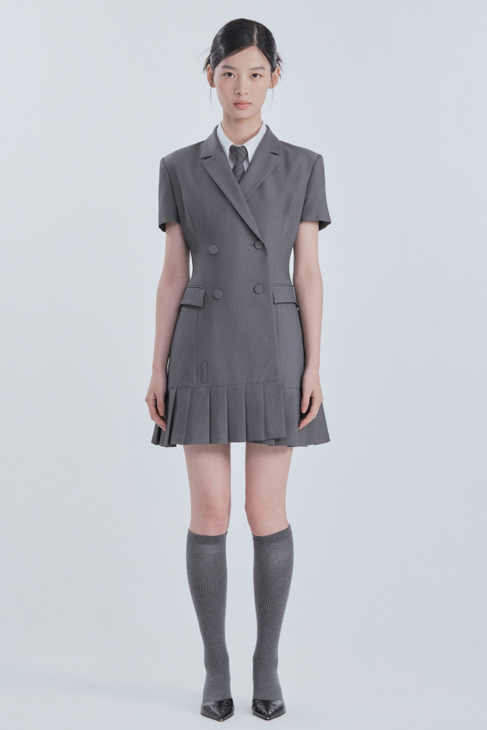 mausoleum-fw-26-jenn-pleated-half-sleeve-suit-jacket-dress-gray-gray-s