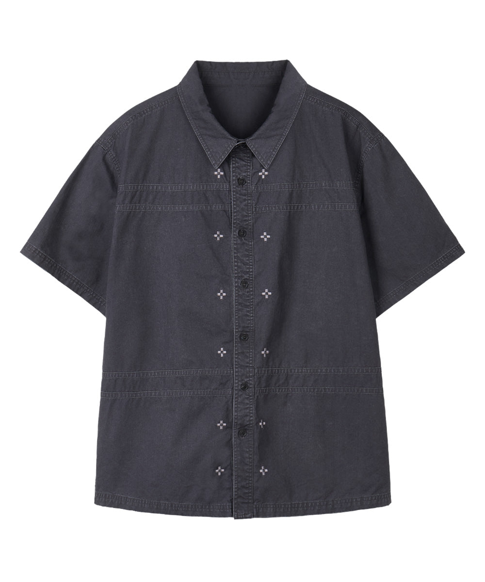 dandel-ss-26-dd-pixel-glyph-taped-shirt-charcoal-charcoal-s