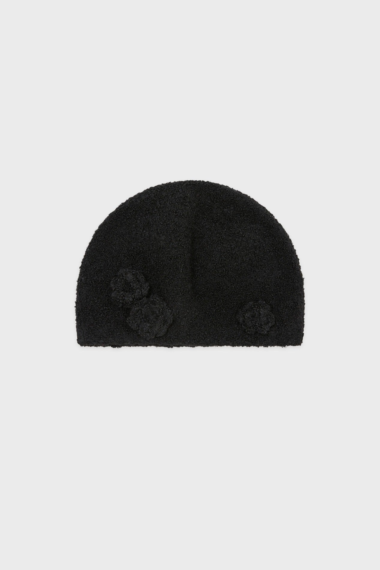 sinoon-fw-25-sinoon-flower-boucle-beret-black-black-s