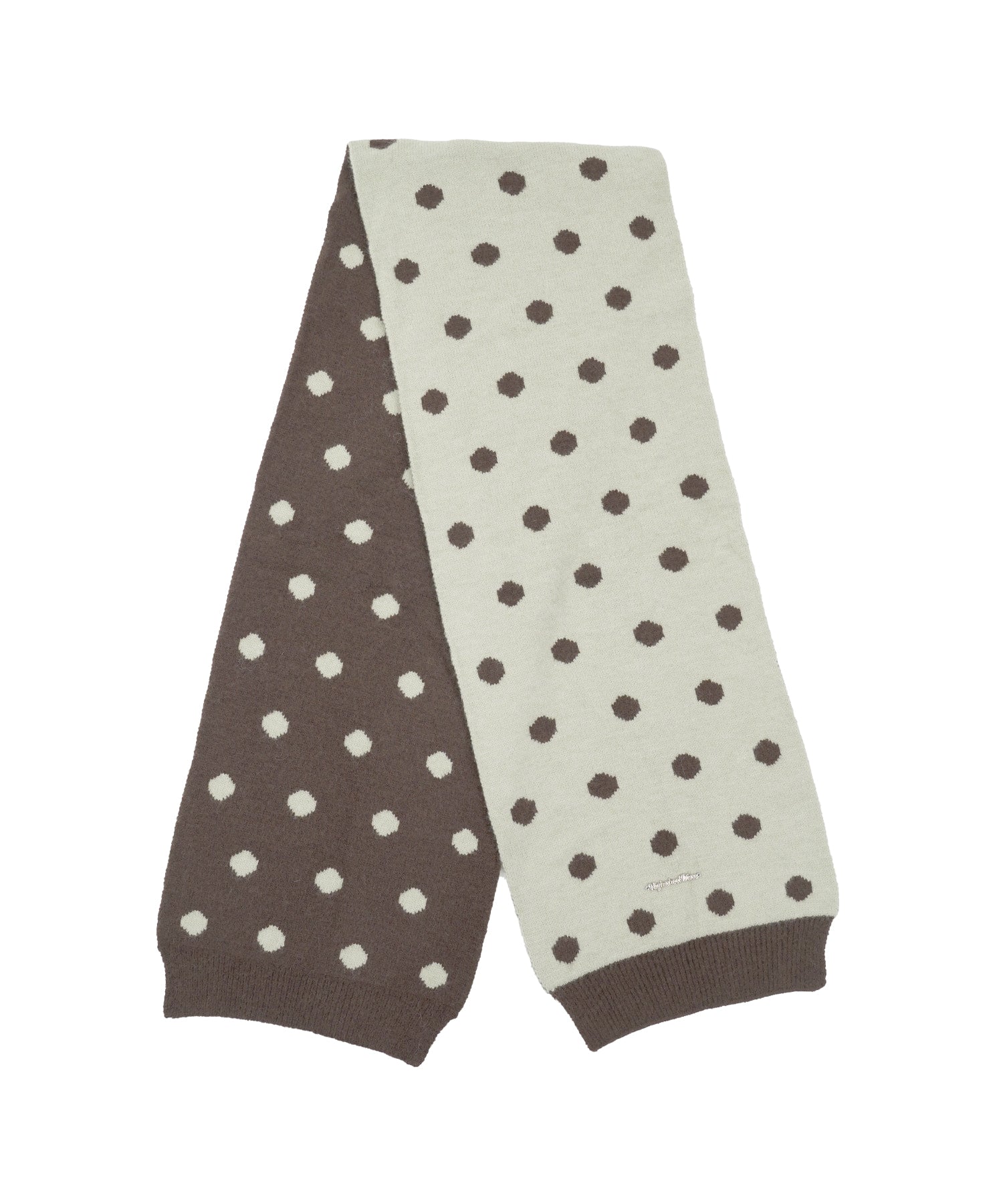 high-school-disco-fw-25-dot-reversible-muffler-mint-brown-mint-brown-s