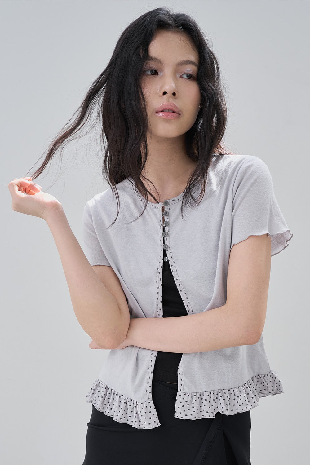 dearstalker-ss-26-dusty-star-frill-cardigan-grey-gray-s