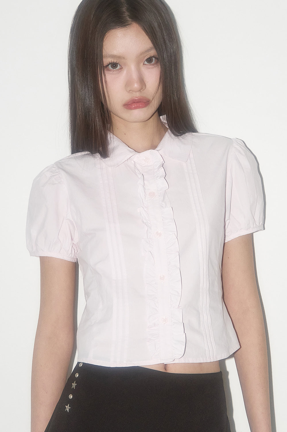 illigo-ss-25-pintuck-frill-blouse-pink