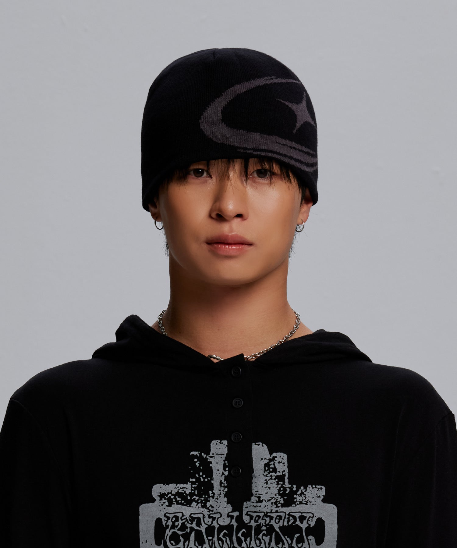 gottergallery-ss-26-symbol-uncuffed-beanie-bk-bk-s