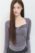 illigo-fw-26-bow-bolero-shirred-top-charcoal-charcoal-s