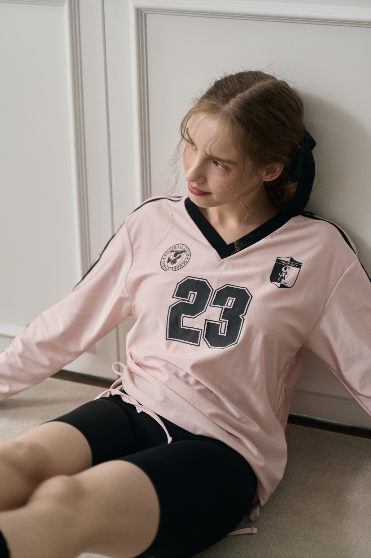 schnee-fw-25-schnee-football-team-shirring-t-shirt-rose-pink-rose-pink-s