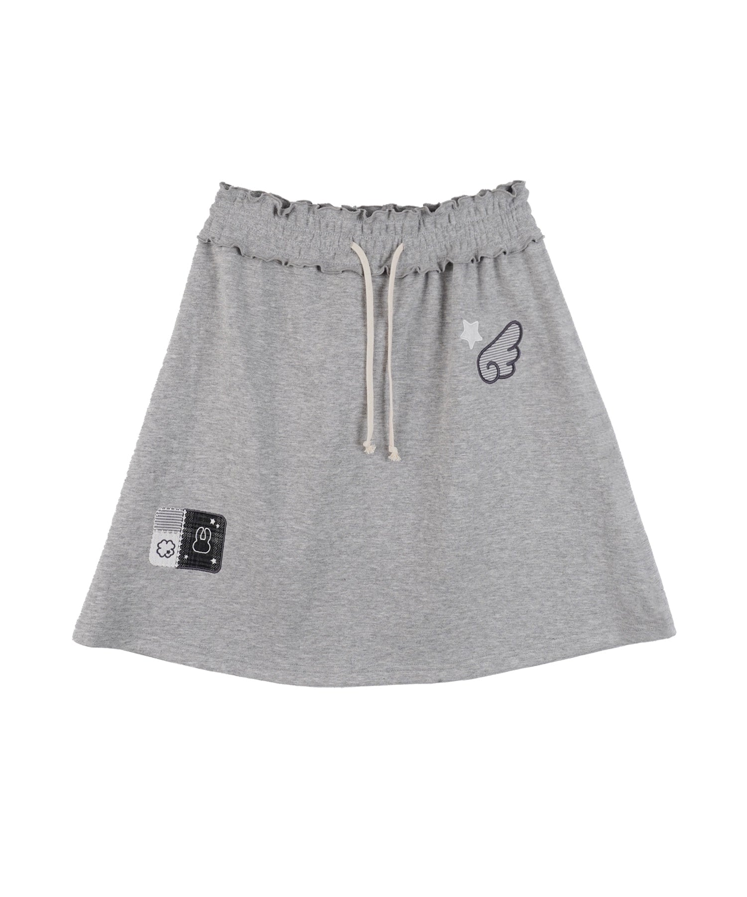 high-school-disco-ss-26-hsd-applique-sweat-skirt-melange-gray-melange-gray-s