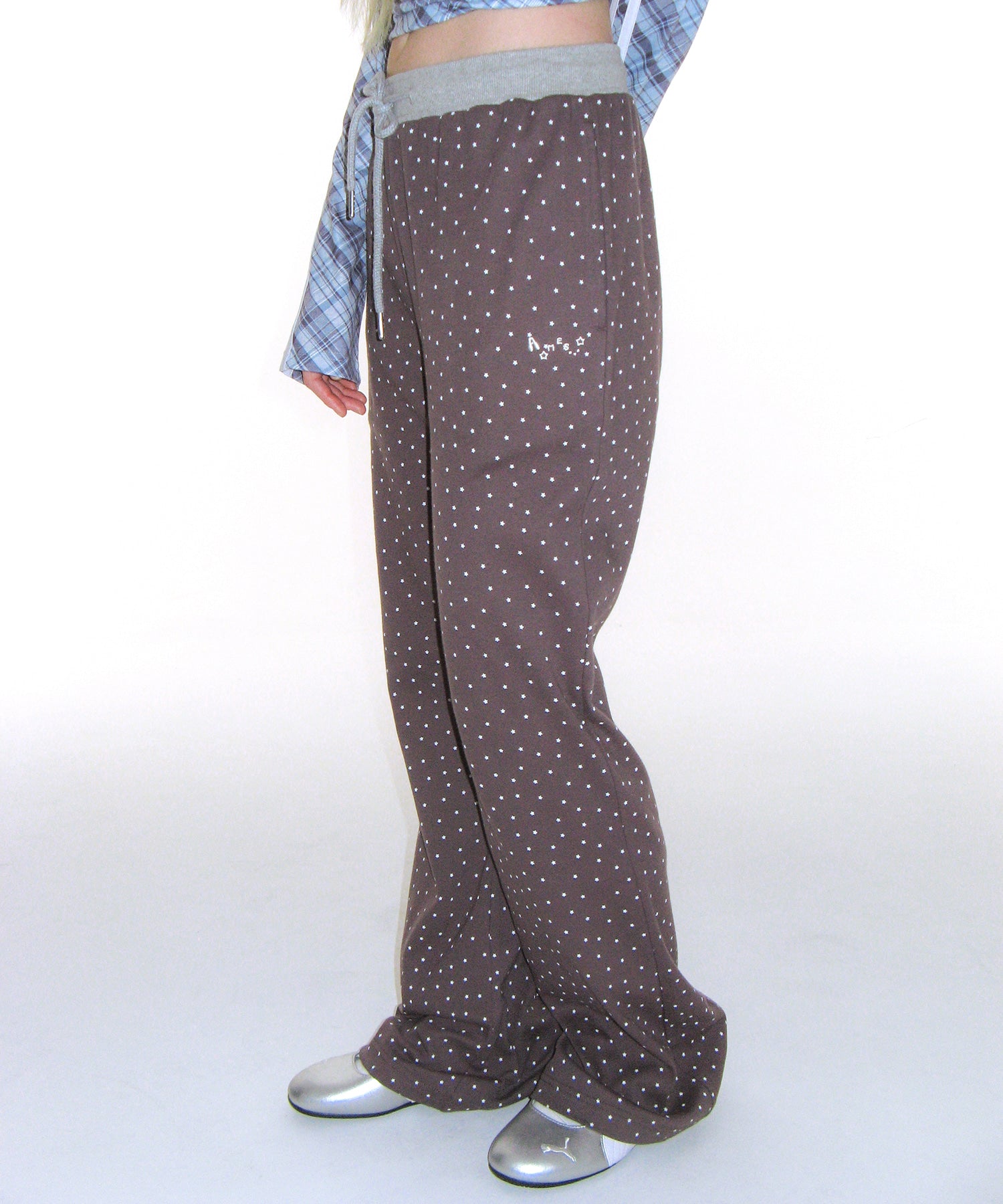 ames-worldwide-ss-26-twinkle-boot-cut-leggings-pants-charcoal-charcoal-s