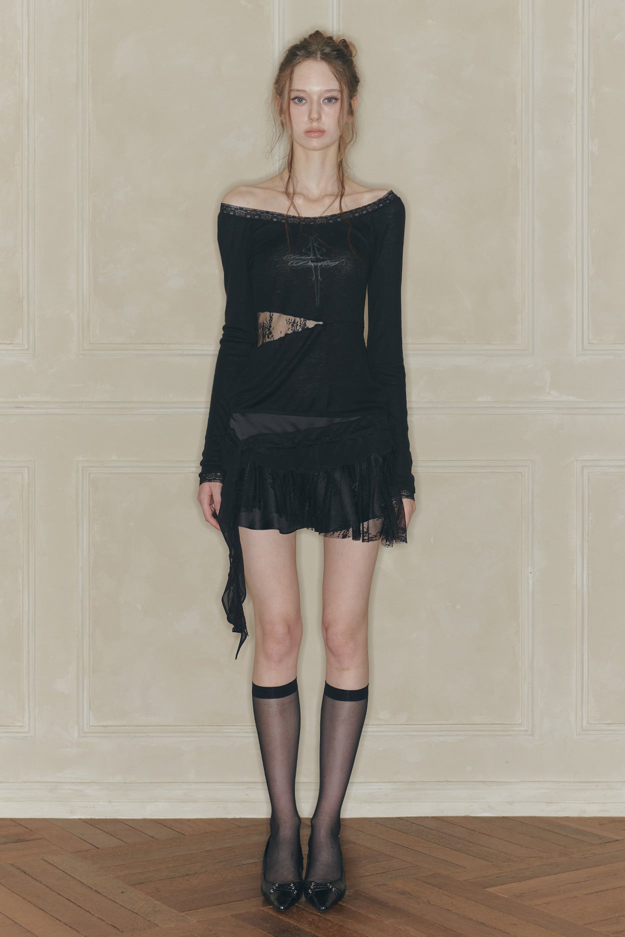 pain-or-pleasure-fw-26-swan-skirt-black-black-s