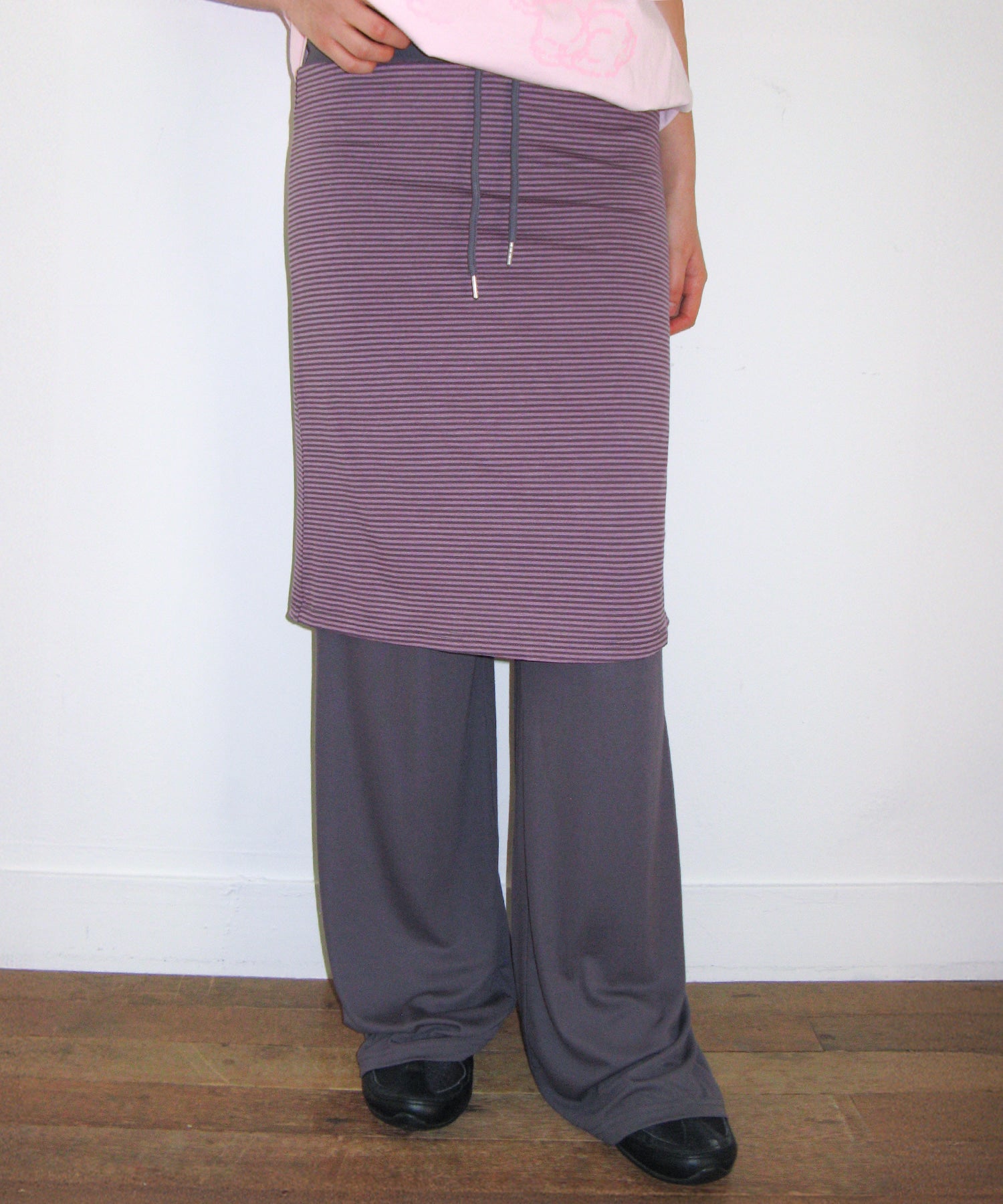 ames-worldwide-ss-26-stitch-layered-midi-skirt-pants-purple-purple-s