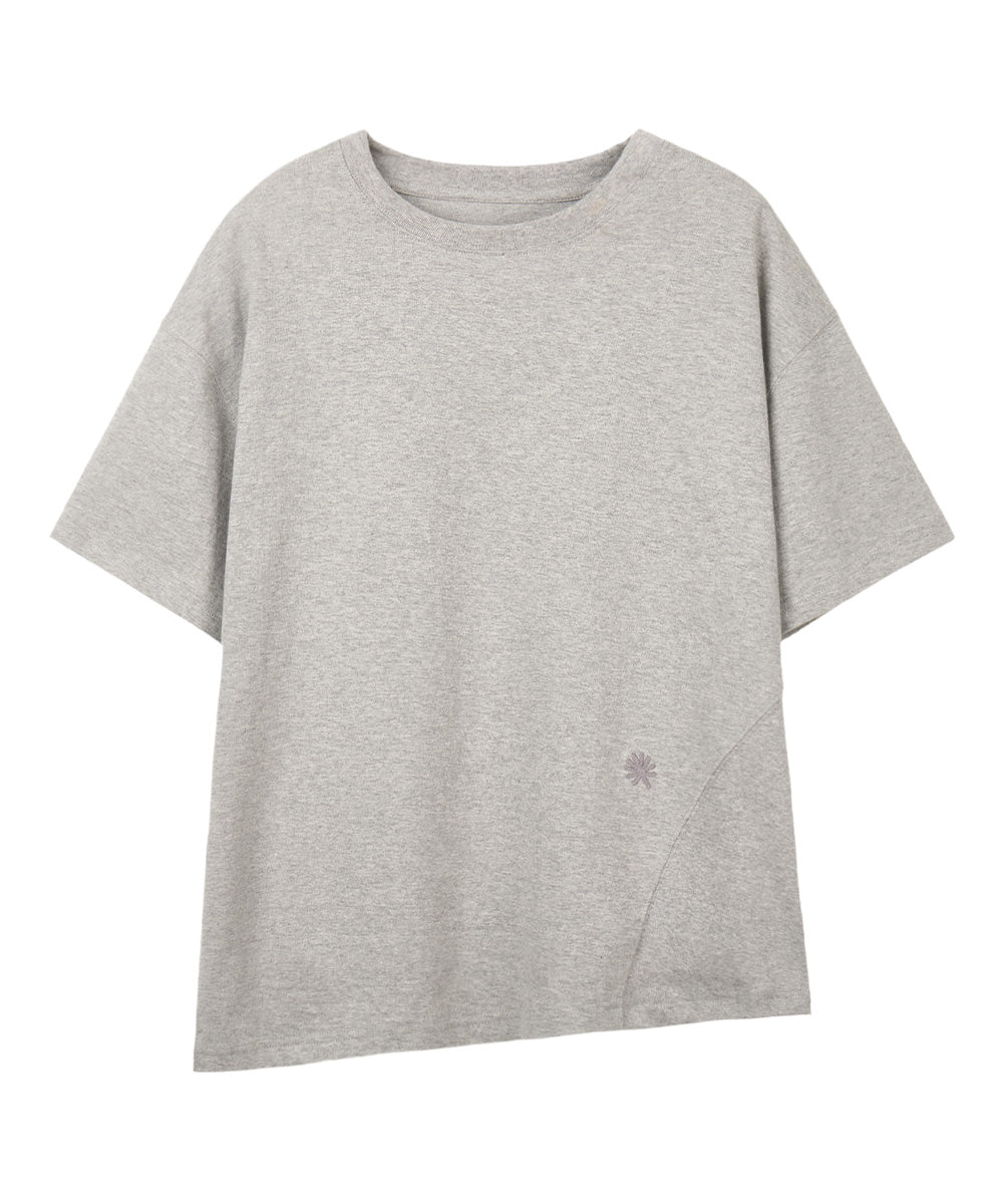 dandel-ss-26-dd-asym-side-rib-tee-grey-gray-s