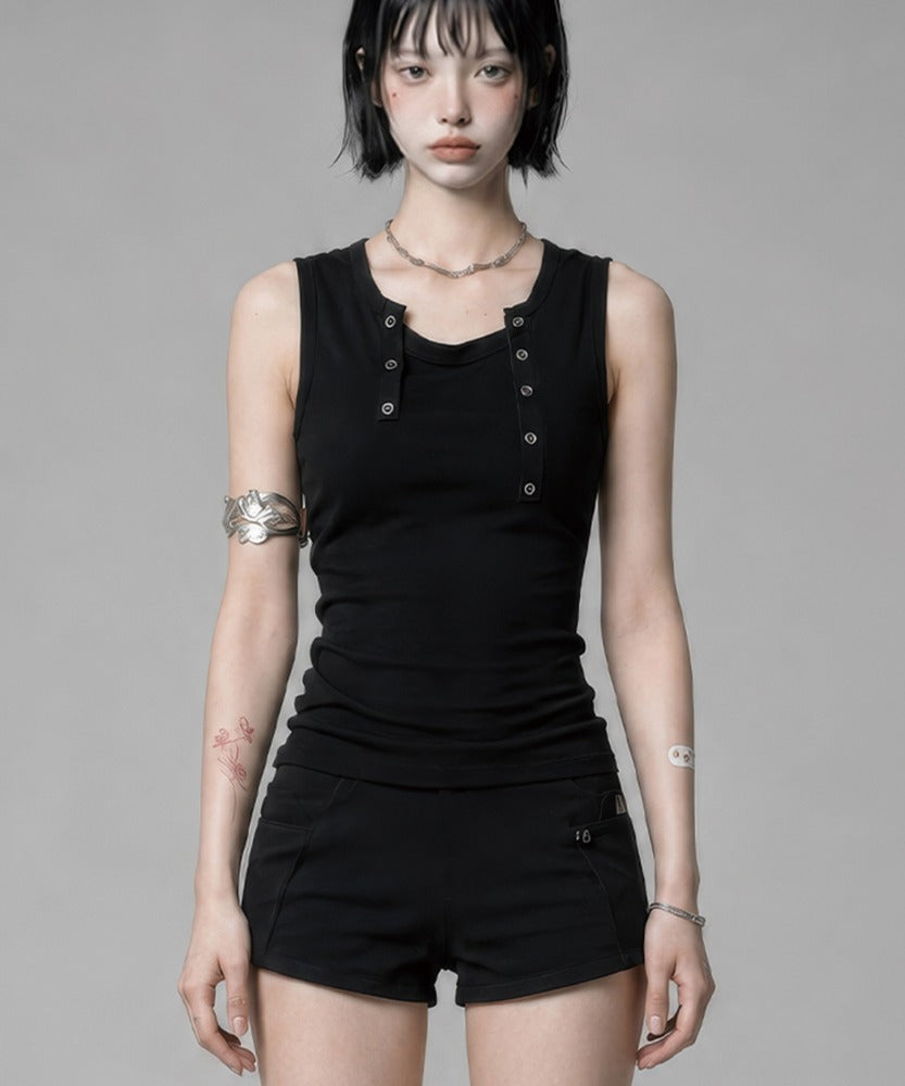 etre-au-sommet-ss-26-two-line-button-short-sleeveless-black-black-s