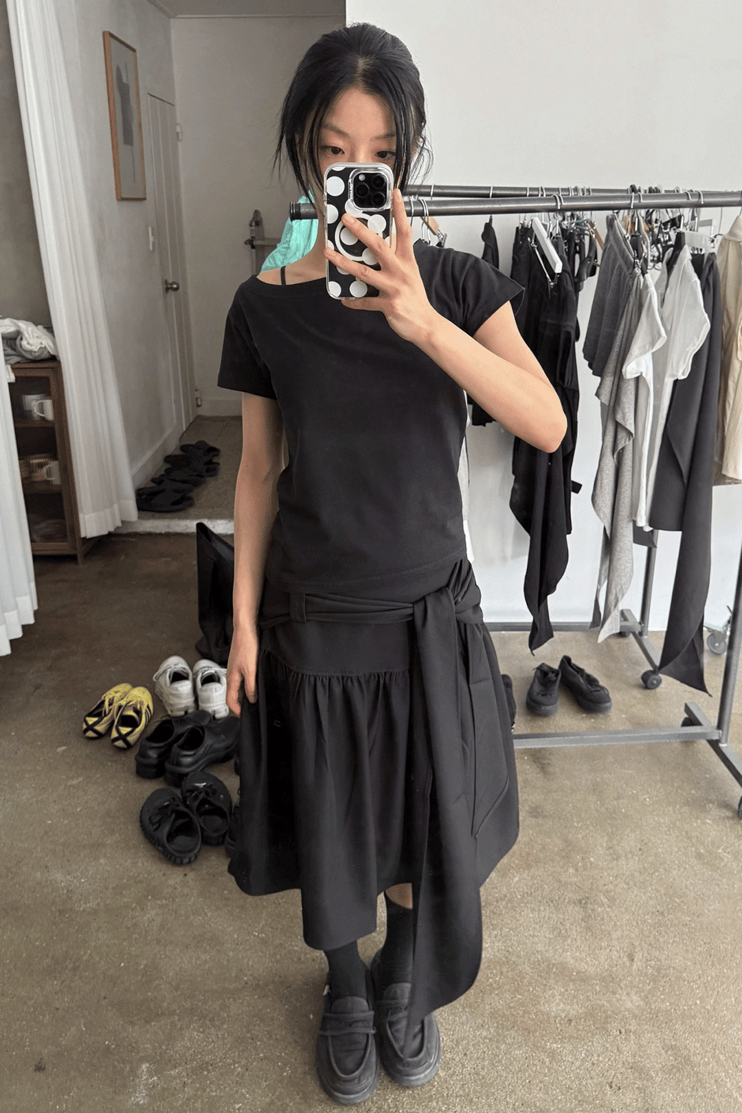 woohwa-ss-26-tie-wrap-midi-skirt-black-black-s