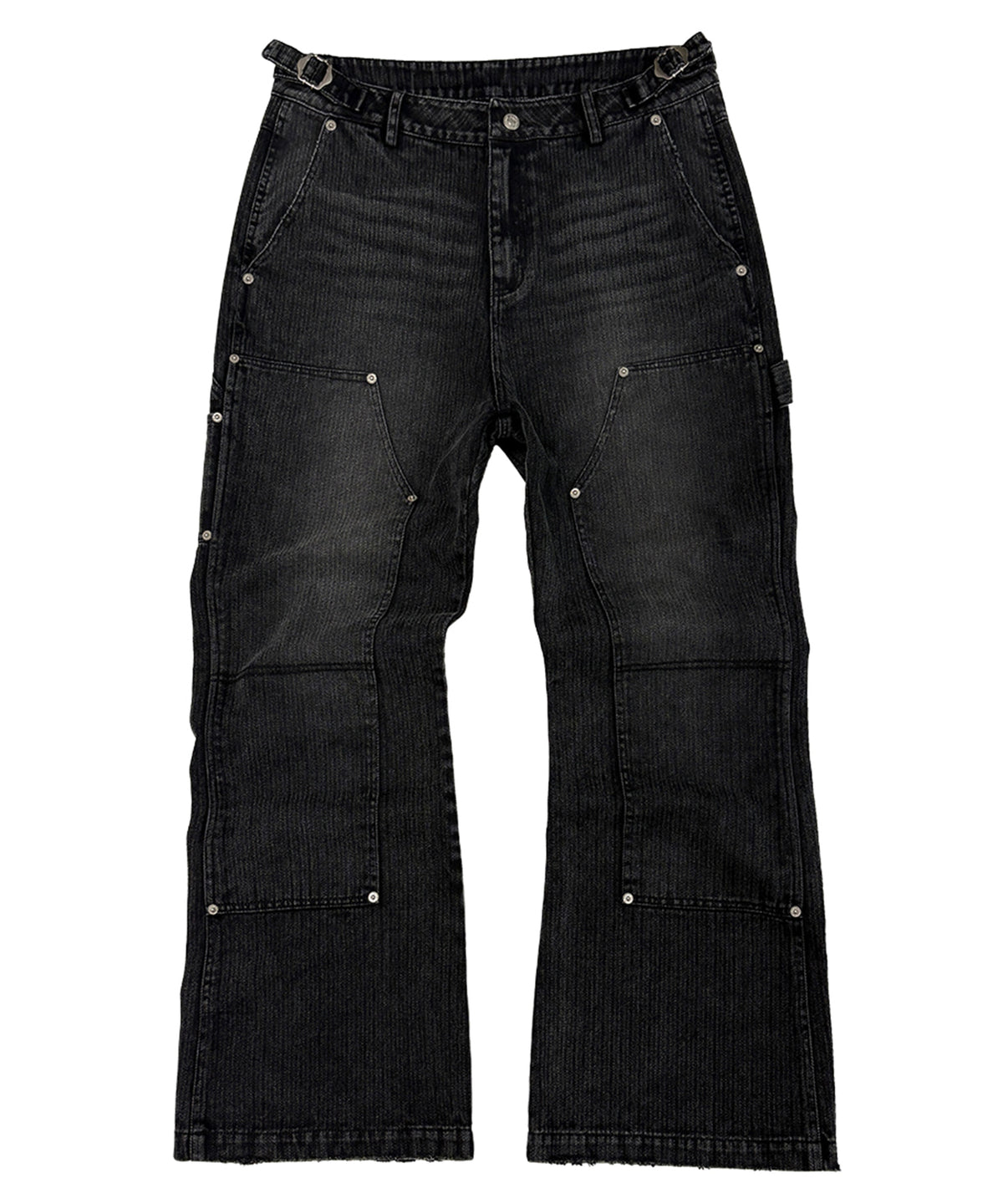 flavorism-fw-26-hbt-double-knee-flared-pants-tp0078-washed-black-s