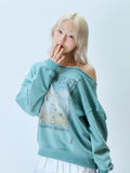 lartigent-fw-25-l21-dusty-horse-one-shoulder-sweatshirt-emerald-emerald-s