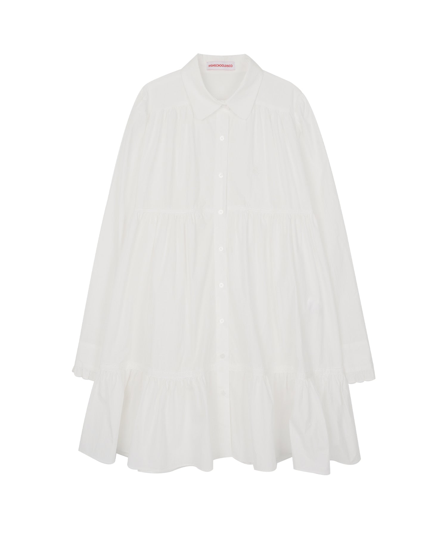 high-school-disco-fw-25-shirring-shirt-dress-white-s