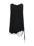 lecyto-fw-26-layered-shirring-sleeveless-black-black-s