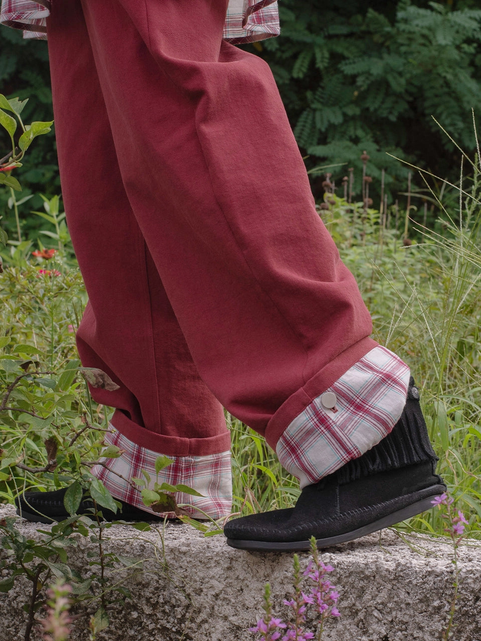 onska-fw-25-wide-cuffs-cotton-pants-red-red-s