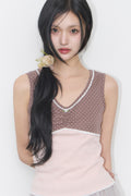 illigo-ss-26-polka-dot-color-block-sleeveless-top-brown-brown-s