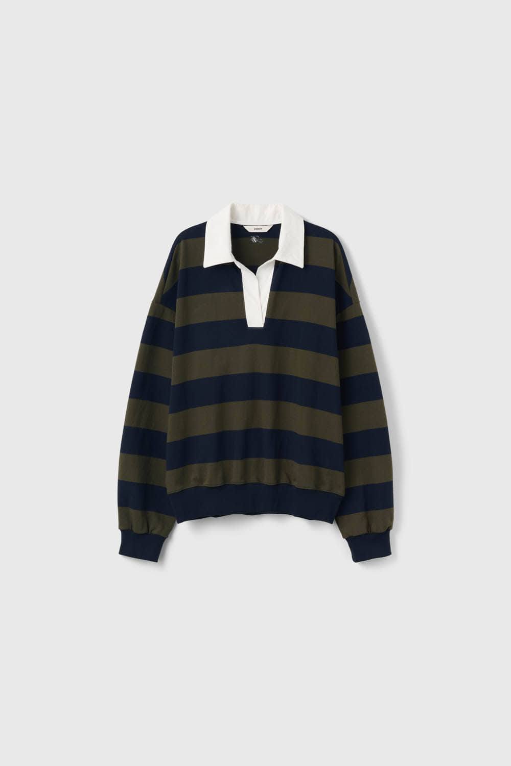 anedit-fw-26-i-maison-bold-stripe-rugby-shirt-khaki-navy-navy-s