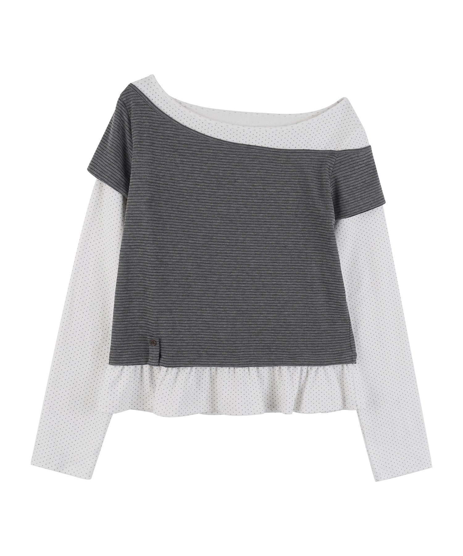 high-school-disco-ss-26-layered-ruffle-long-sleeve-charcoal-charcoal-s