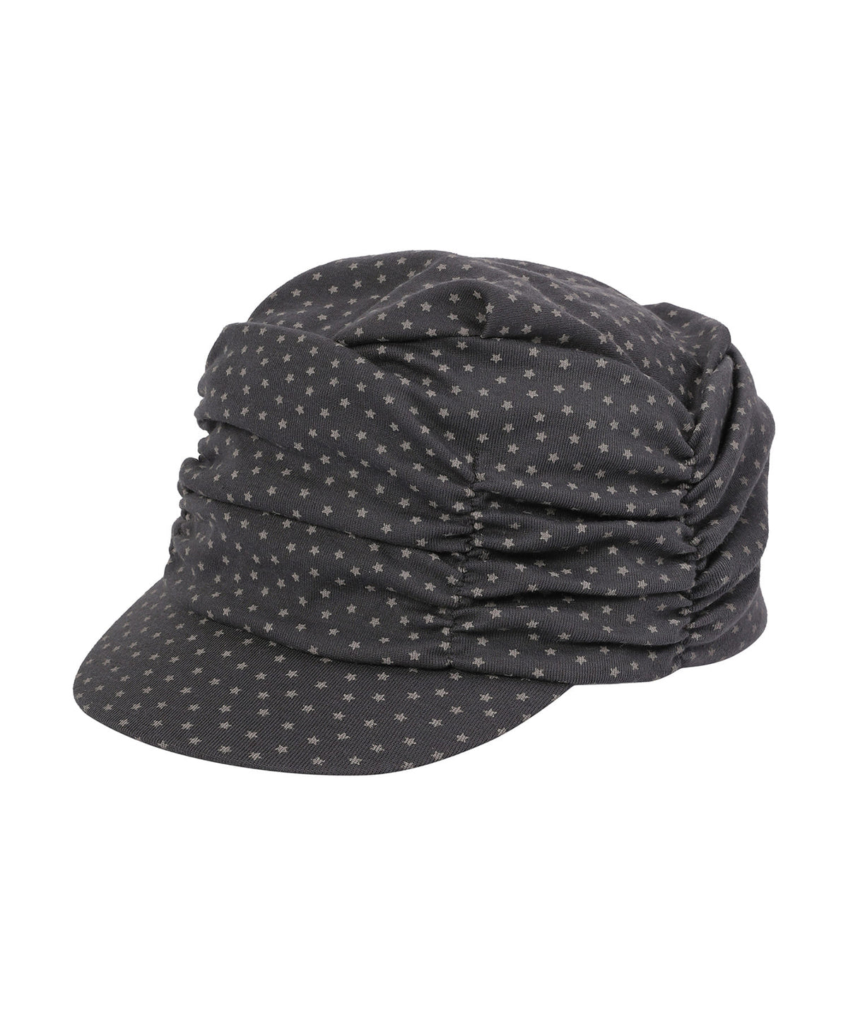 bauf-fw-26-soft-shirred-cap-star-charcoal-charcoal-s