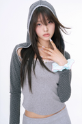 innermuseum-ss-26-dot-two-tone-cropped-hood-bolero-charcoal-charcoal-s