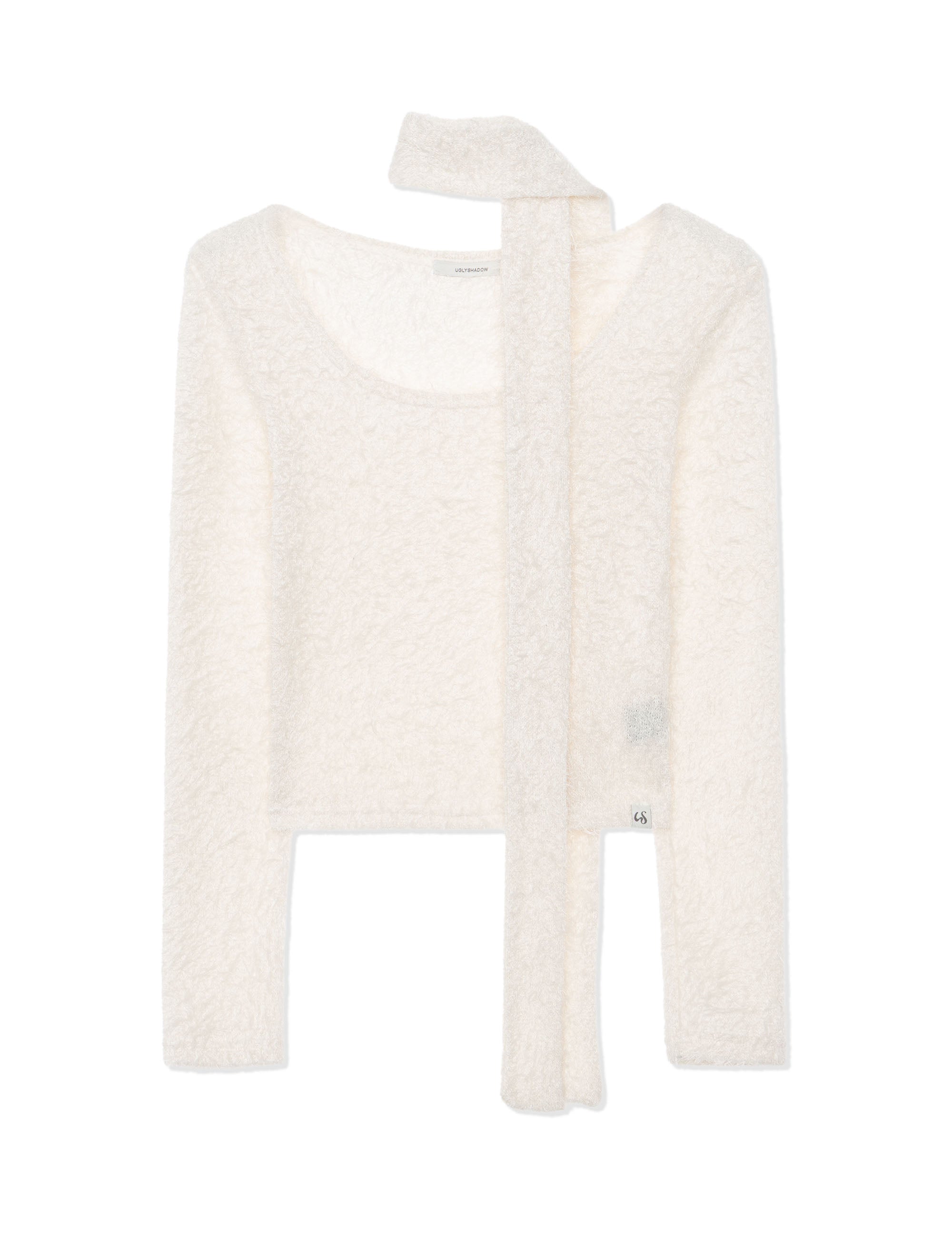 ugly-shadow-fw-25-scarf-round-t-shirt-ivory-ivory-s