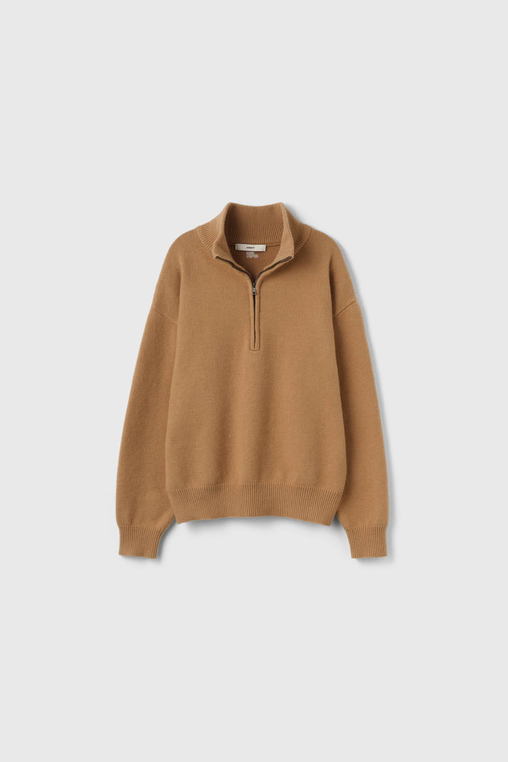 anedit-fw-26-i-lena-silk-wool-half-zip-collar-knit-almond-black-s