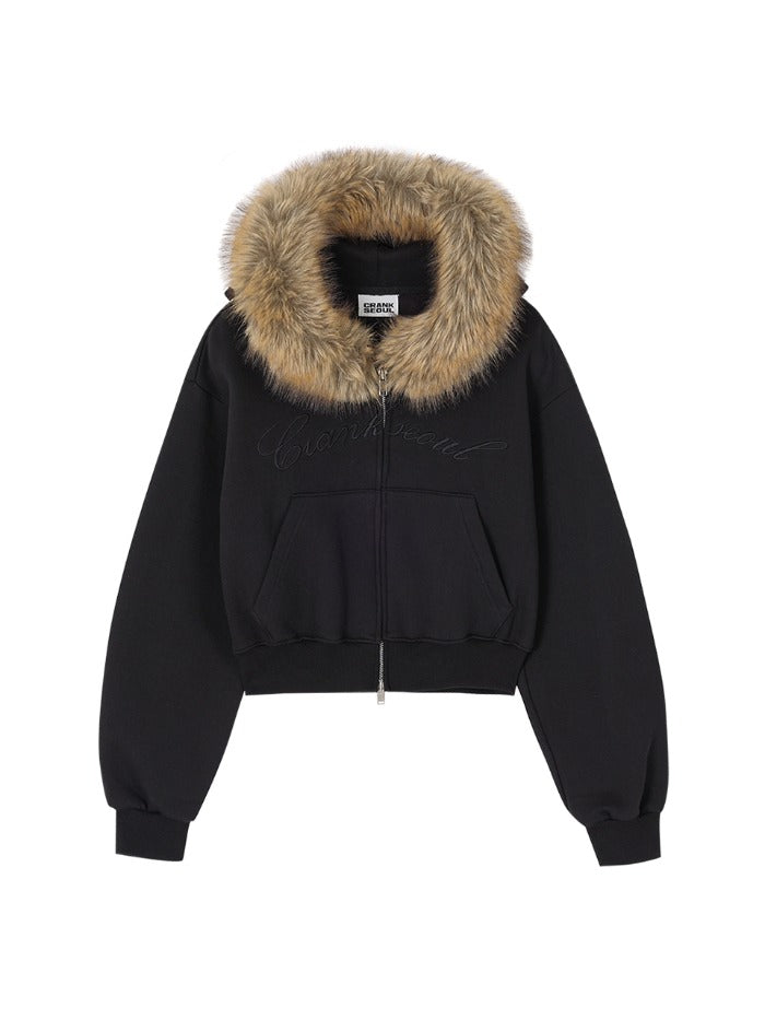 crank-fw-25-embroidered-fur-trim-brushed-zip-up-hoodie-black-black-s