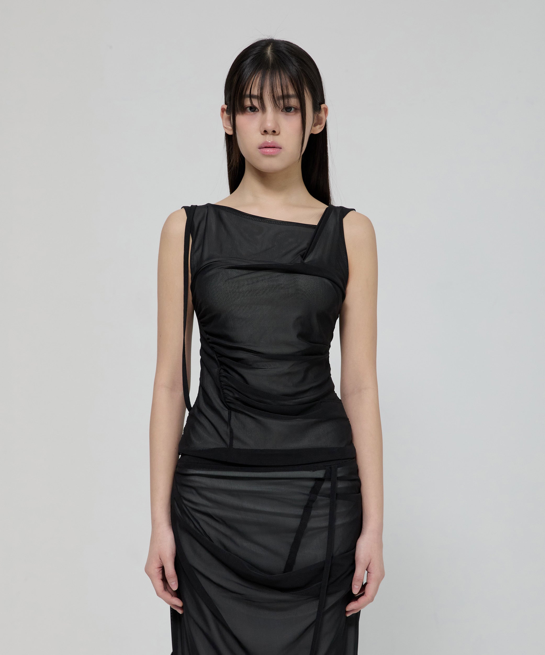 flareup-ss-26-draped-mesh-layered-sleeveless-fl-116-black-black-s