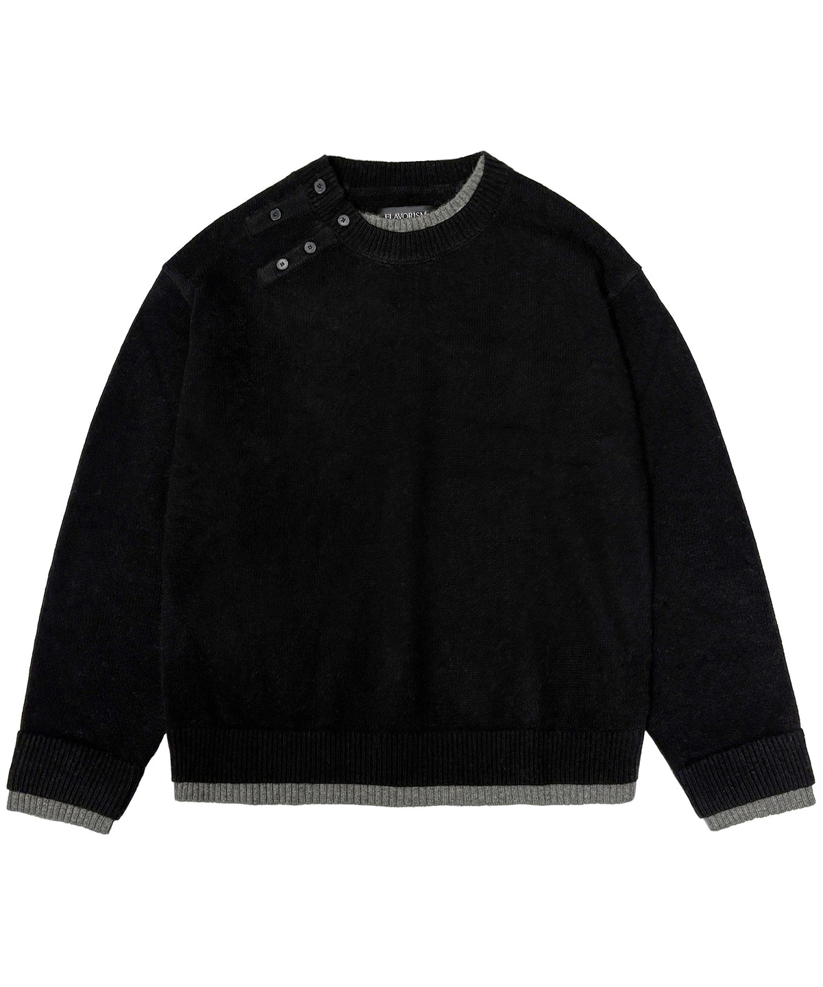 flavorism-fw-26-double-layered-knit-tt0102-black-s