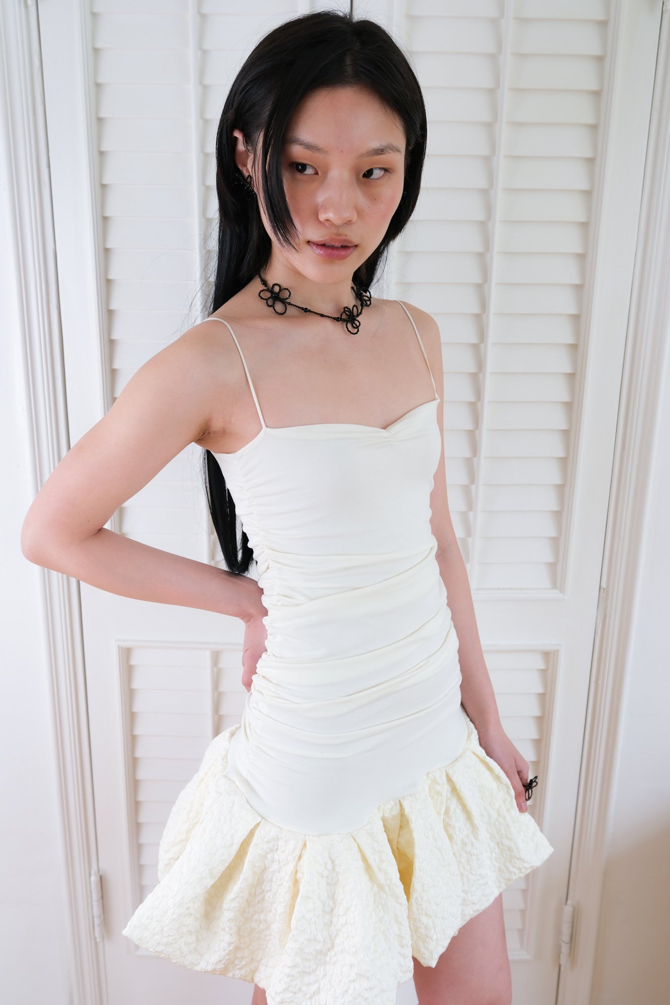 losesleepover-ss-25-shirred-petal-mini-dress-*2-colors