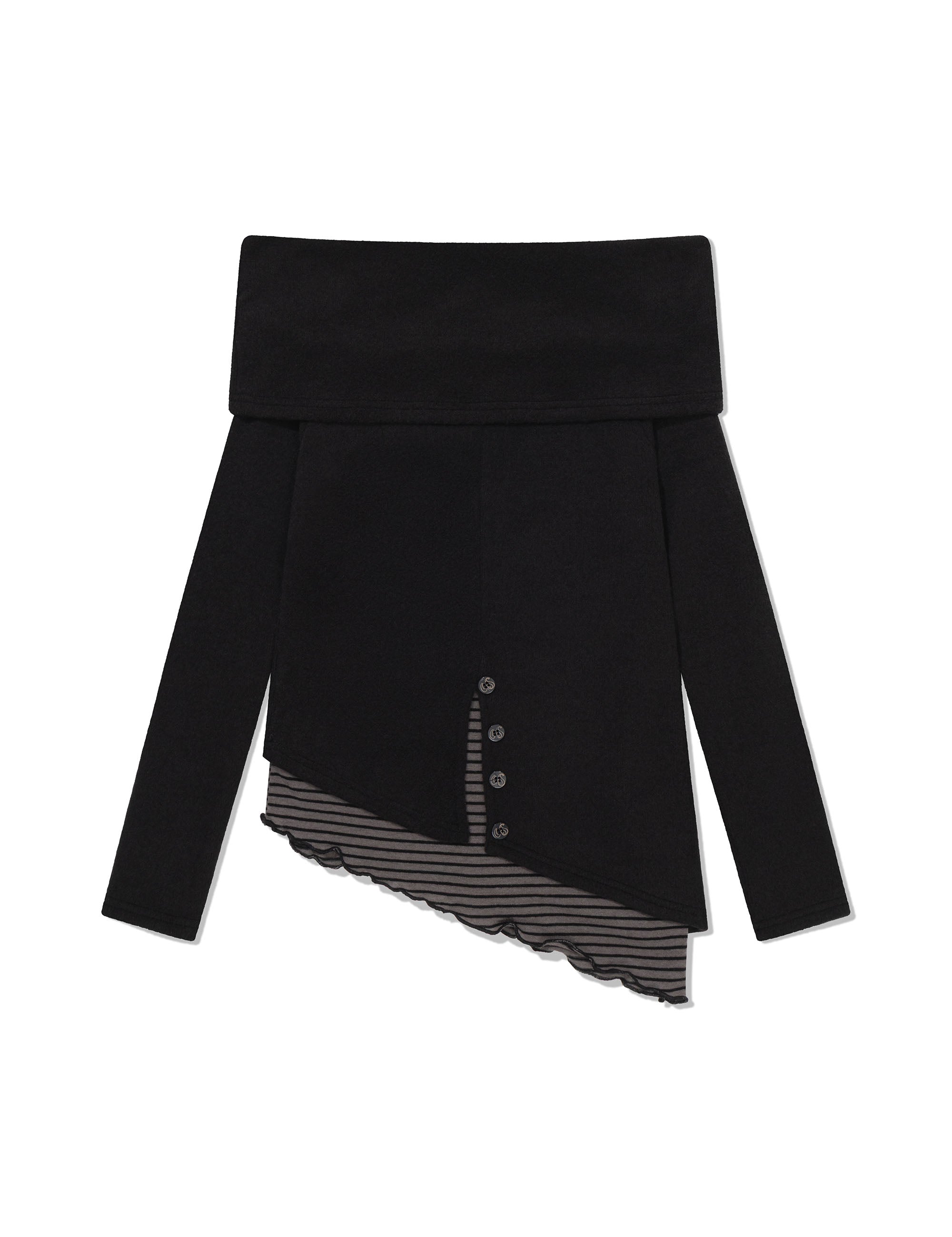 ugly-shadow-fw-25-button-knit-off-shoulder-black-black-s