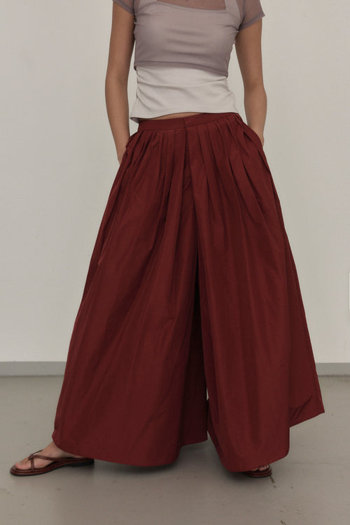 dode-ss-26-viva-flared-pants-burgundy-red-s