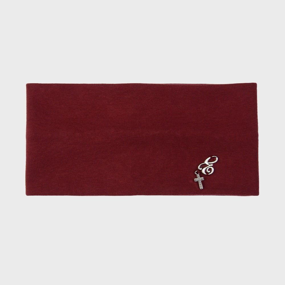 eireve-fw-25-cross-logo-headband-burgundy-burgundy-s