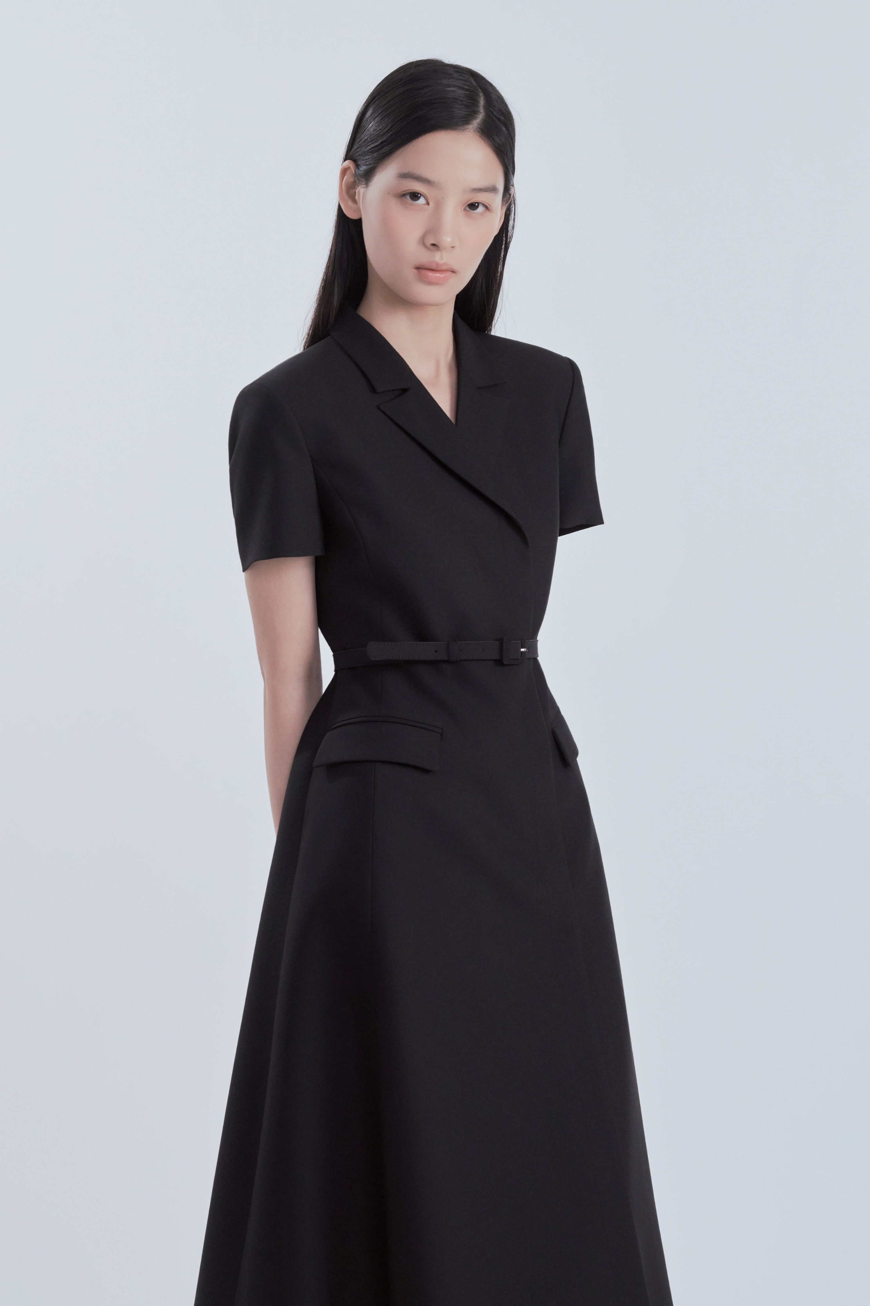 mausoleum-fw-26-jenn-long-belted-half-sleeve-dress-black-black-s