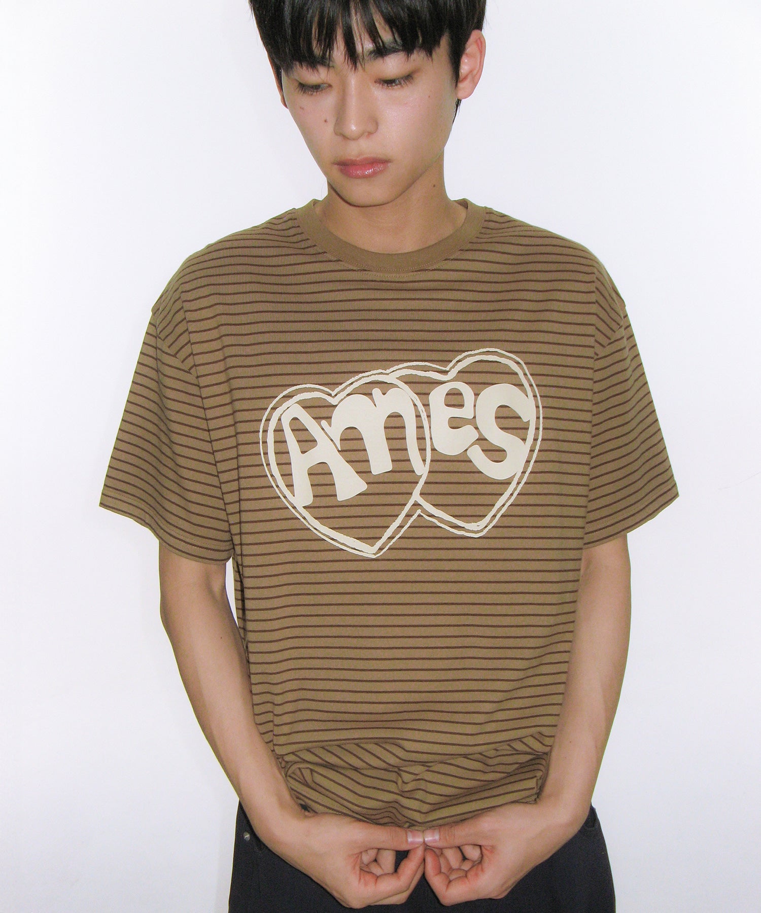 ames-worldwide-ss-26-heart-spray-stripe-tee-brown-brown-s