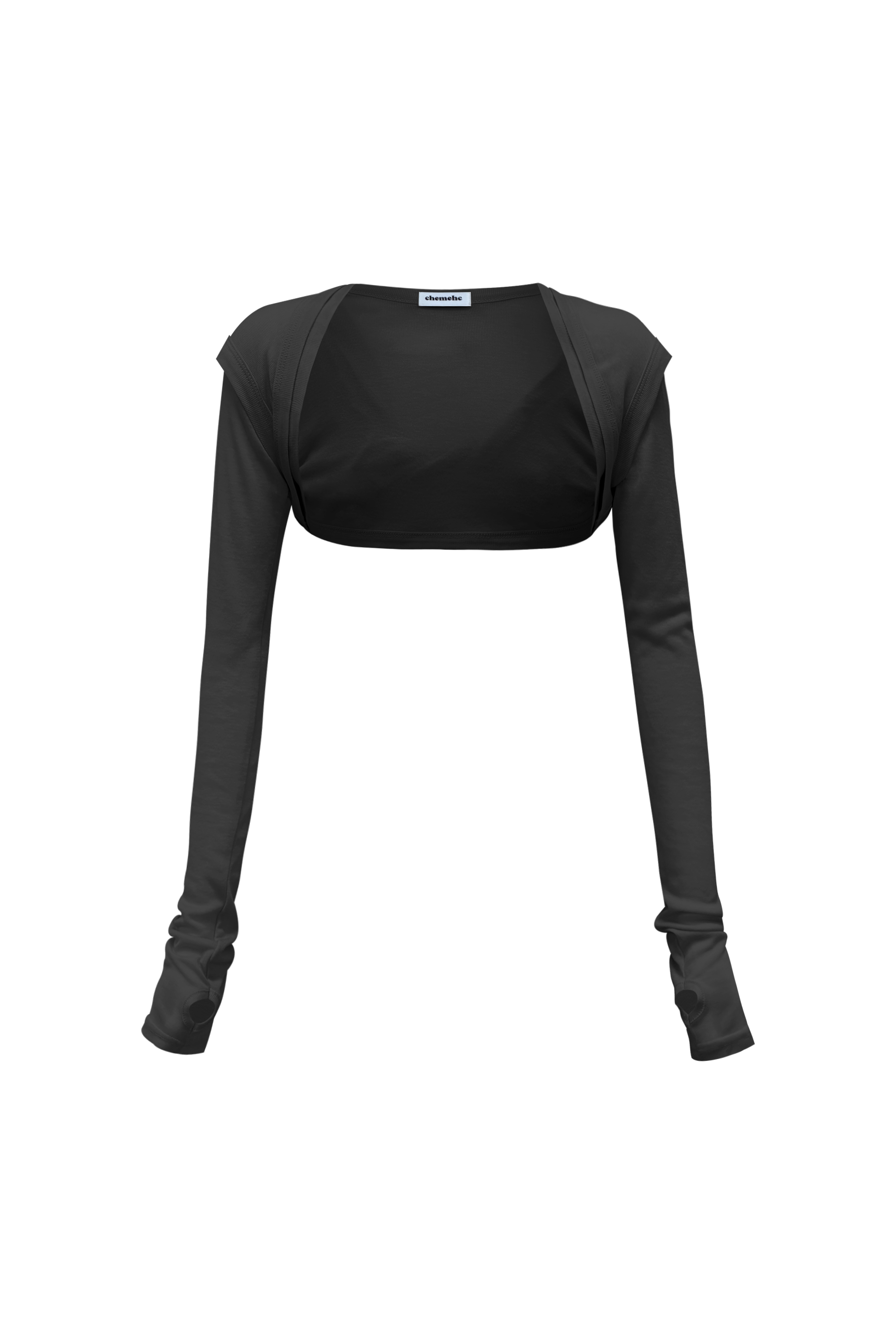 chemehc-ss-26-knot-overlap-bolero-charcoal-charcoal-s