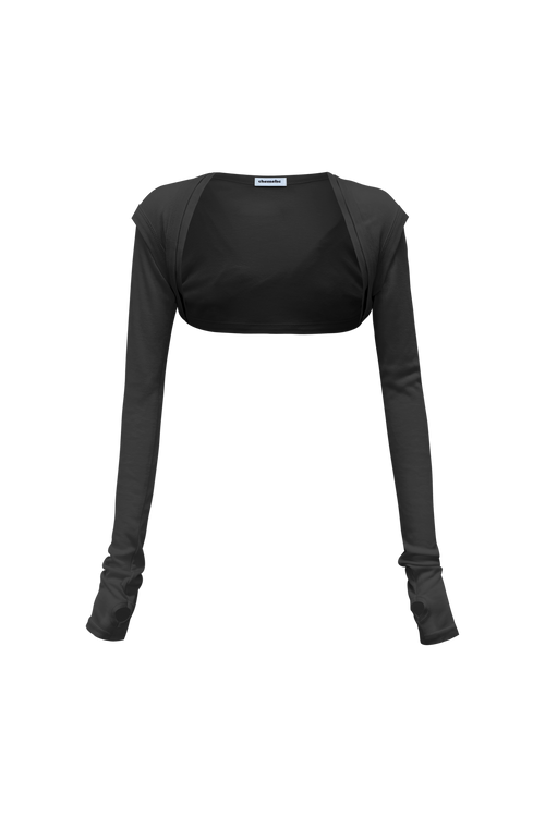 chemehc-ss-26-knot-overlap-bolero-charcoal-charcoal-s