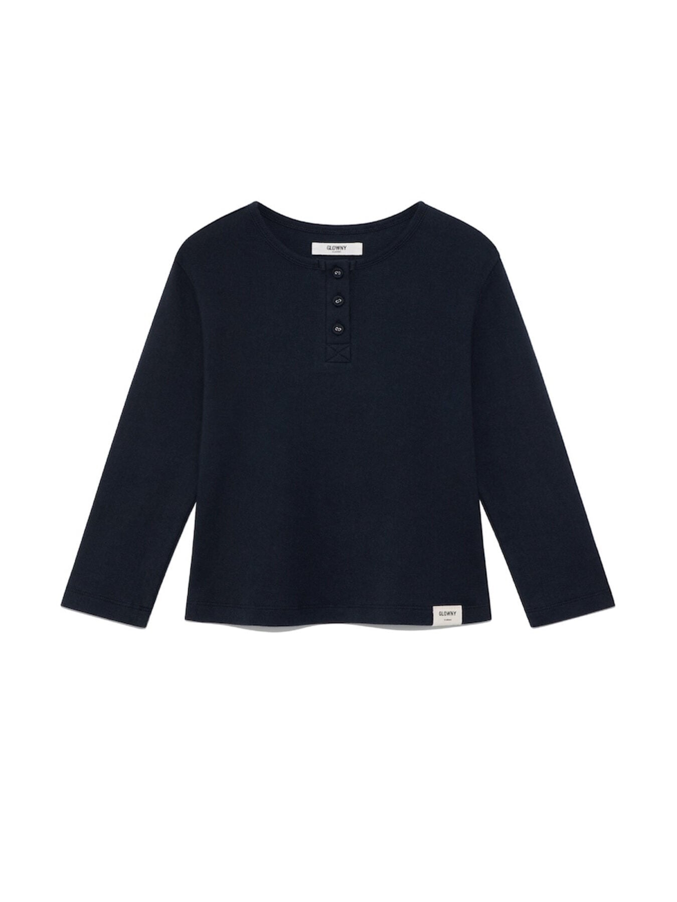 glowny-fw-25-3-4-button-fly-tee-navy-navy-s